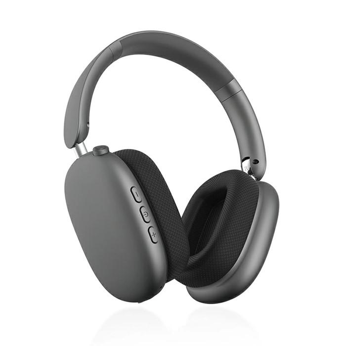 ワイヤレスヘッドホン＜グレー＞イヤホン ヘッドセット Bluetooth5.4 超低遅延 wireless マイク内蔵 自動ペアリング ノイズキャンセリング クリア通話 オーディオケーブル付き