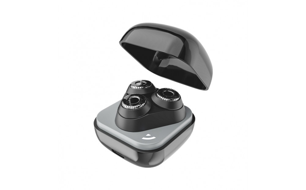 2025年新発売 髭剃り 電気シェーバー メンズ ＜ ブラック＞ひげそり USB充電式 IPX7 防水防滴 コードレス 男性 深剃り 回転刃 3枚刃 コンパクト ポータブル Type-C タッチ制御 シェービング 高速モーター 静音作動 いつでも清潔 肌にやさしい 携帯便利 海外対応 1年間安心保証付き