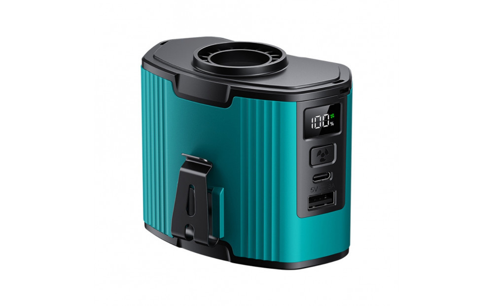 【ブルー】腰掛け扇風機 ベルトファン 12000mAh/24000mAh大容量 2026年新モデル モバイルバッテリー機能 首掛け 卓上 iPhone16/15充電 10段階風量 ストラップ付 コンパクト 熱中症対策 軽量 Type-C充電 長時間稼動 ハンズフリー 屋外作業 90日安心保証付【PL保険加入済み製品・安心】