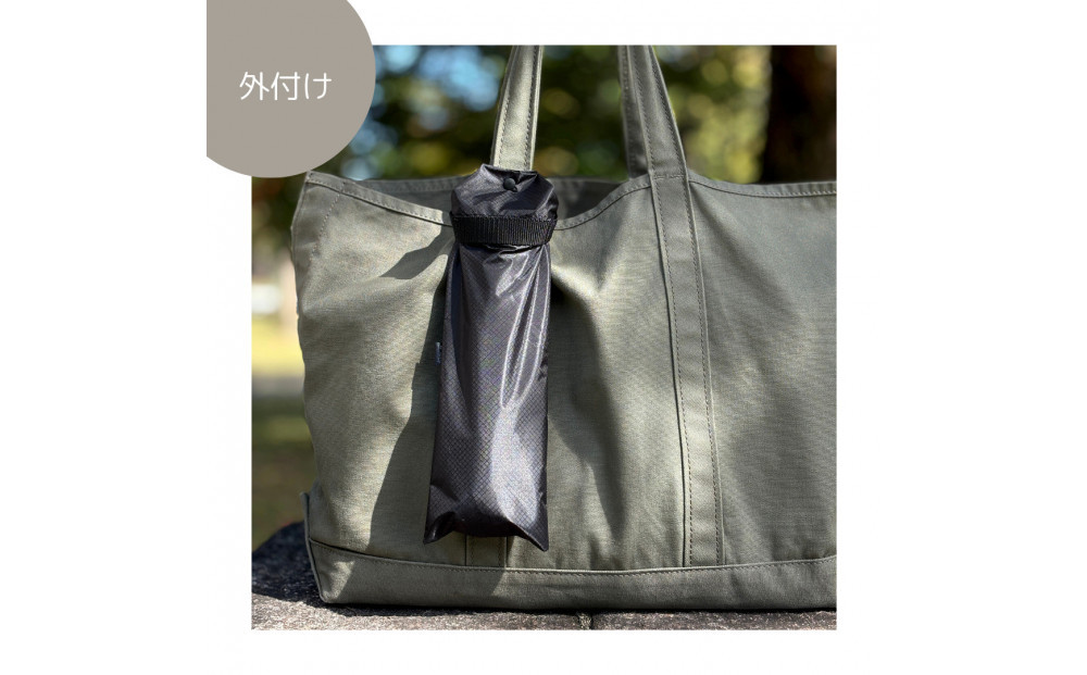 【黒】外付け折りたたみ傘ケース 傘ホルダー　折りたたみ傘カバー