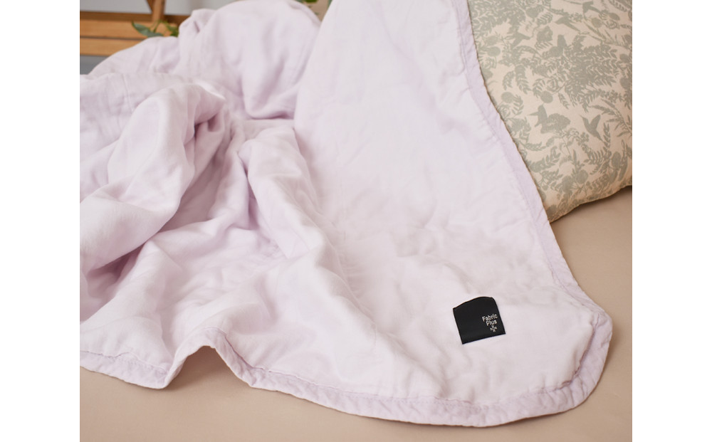 5重ガーゼキルトケット　シングル（ロゼ・ラベンダー） | Fabric Plus ファブリックプラス ガーゼケット キルトケット タオルケット 綿100％ 軽量 通気性 肌触り 快眠 寝具 シングルサイズ 人気 おすすめ ベッドリネン 洗える 日本製 送料無料