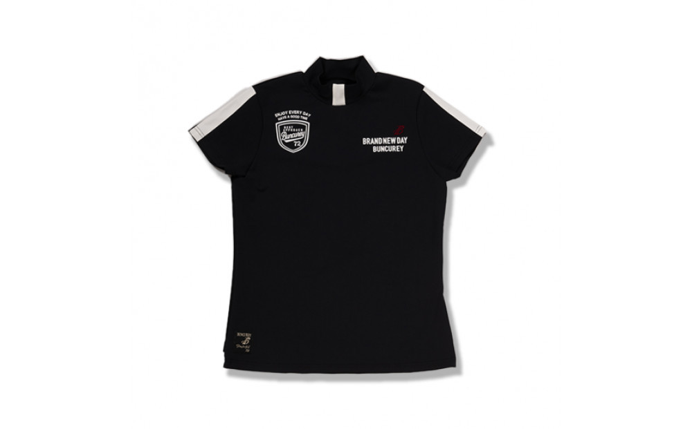 BUNCUREY　ゴルフウェア　半袖モックネック（BL23SS-02-507）ブラック／サイズ0