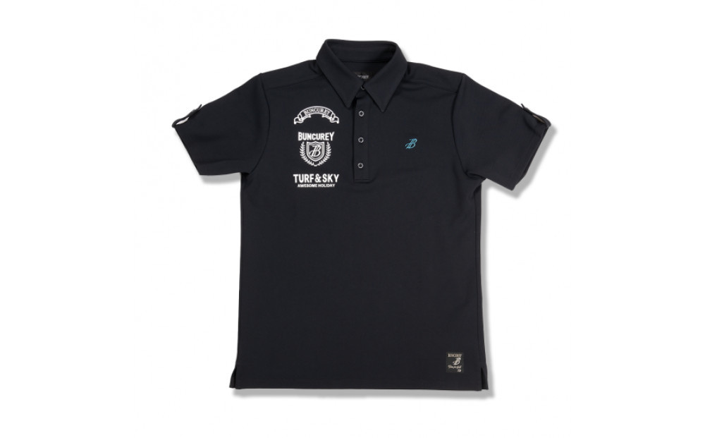 BUNCUREY　ゴルフウェア　ロゴポロシャツ（BM23SS-01-042）ブラック／サイズ5