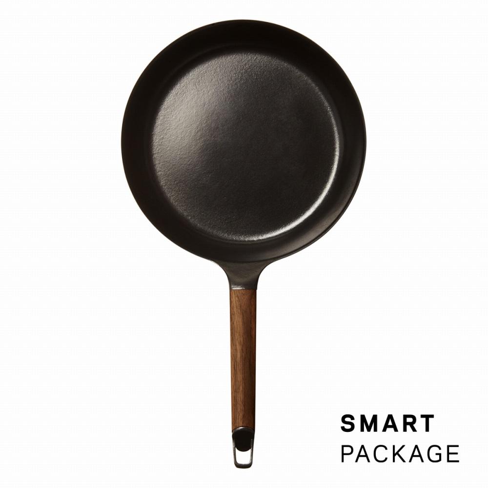 バーミキュラ フライパン26cm(ウォールナット)+専用リッド[スマートパッケージ] | フライパン 調理器具 VERMICULAR ガス火 ガス IH IH対応 エナメル加工 キッチン用品 高級感 おしゃれ 人気 おすすめ 無水調理 焼き料理 グリル料理 朝食 卵料理 パン料理 ヘルシー 長持ち ギフト プレゼント 送料無料
