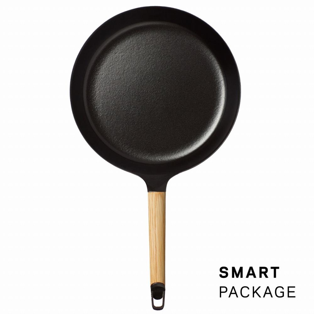 バーミキュラ フライパン28cm(オーク)+専用リッド[スマートパッケージ] | フライパン 調理器具 VERMICULAR ガス火 ガス IH IH対応 エナメル加工 キッチン用品 高級感 おしゃれ 人気 おすすめ 無水調理 焼き料理 グリル料理 朝食 卵料理 パン料理 ヘルシー 長持ち ギフト プレゼント 送料無料