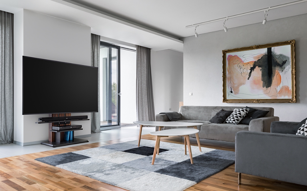 朝日木材 キャスター付きフロアスタンド690　ナチュラル×ホワイト [メーカー品番：WS-C690-NA]