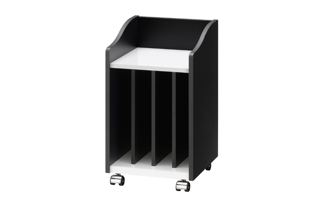 朝日木材 ピアノワゴン≪AS-PW30≫ピアノ収納 ピアノ用ワゴン キャビネット 収納 モノクロ キャスター付 楽譜収納 譜面収納 楽譜 ピアノ ブラック ホワイト サイドワゴン 40000円 4万円 愛知県 豊橋市