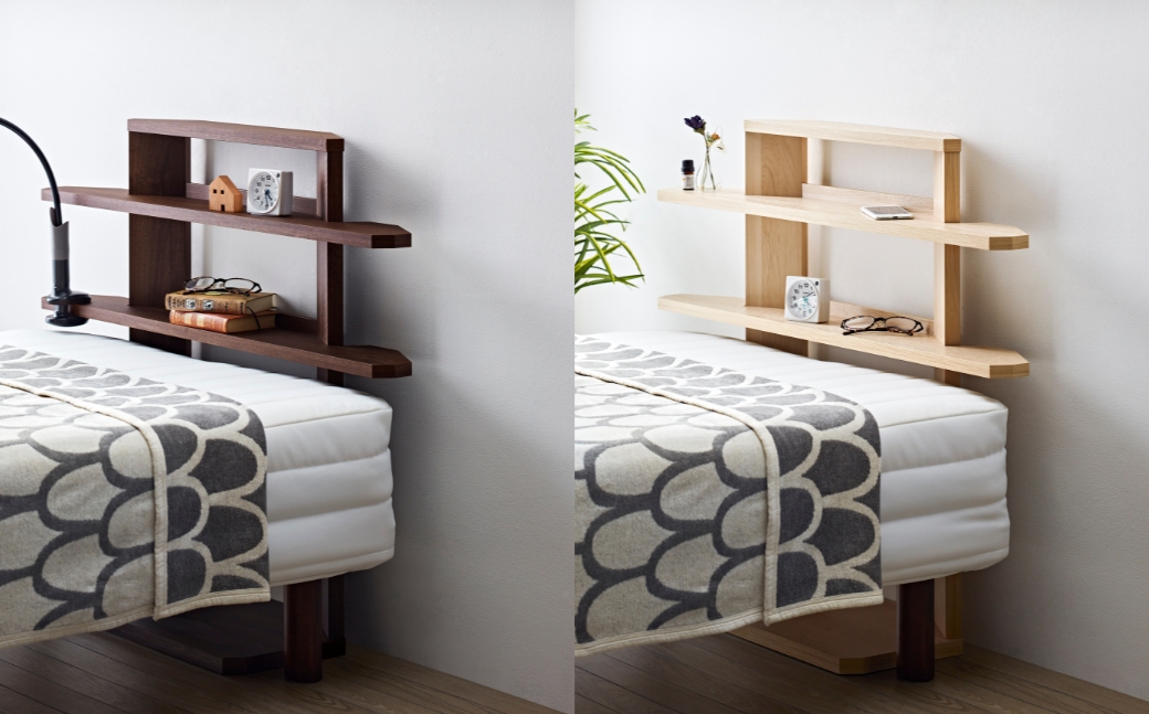 朝日木材 後付けヘッドボード ナチュラル ≪RDS-8010SH-NA≫ ベッド収納 後付け 寝室収納 ヘッドボードのみ ベッド 枕元 収納 棚 置くだけ 可動棚 家具 寝室 シンプル 35000円 愛知県 豊橋市