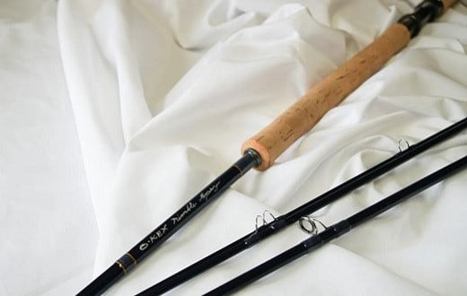 材料、製法にこだわった豊橋メイドのフライロッド「O-REX スペイロッド　ニンブル・スペイ・メレス 11’8” ＃4/5」 釣竿 職人 手造り フライロッド 竿 釣り竿 川釣り フィッシング つり 雑貨 愛知県 豊橋市 送料無料