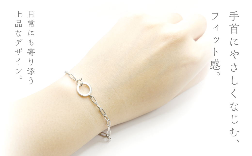 シルバーブレスレット SV950【 デザイン/ラウンド　サイズ/小 】 シルバー アクセサリー レディース メンズ シンプル 一点もの 職人の手作り プレゼント ギフト 贈り物 シルバー950 ジュエリー 愛知県 豊橋市