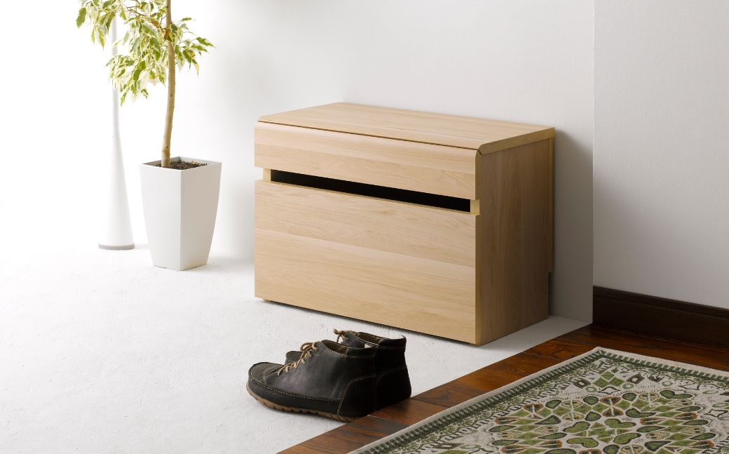 朝日木材 ベンチボックス 高さ61cm ナチュラル ≪LFM-6060BC-NA≫玄関収納 ウッド スツール 収納 収納ベンチ キャスタ付 玄関 シューズラック 椅子 収納付椅子 ベンチ 玄関家具 45000円愛知県 豊橋市