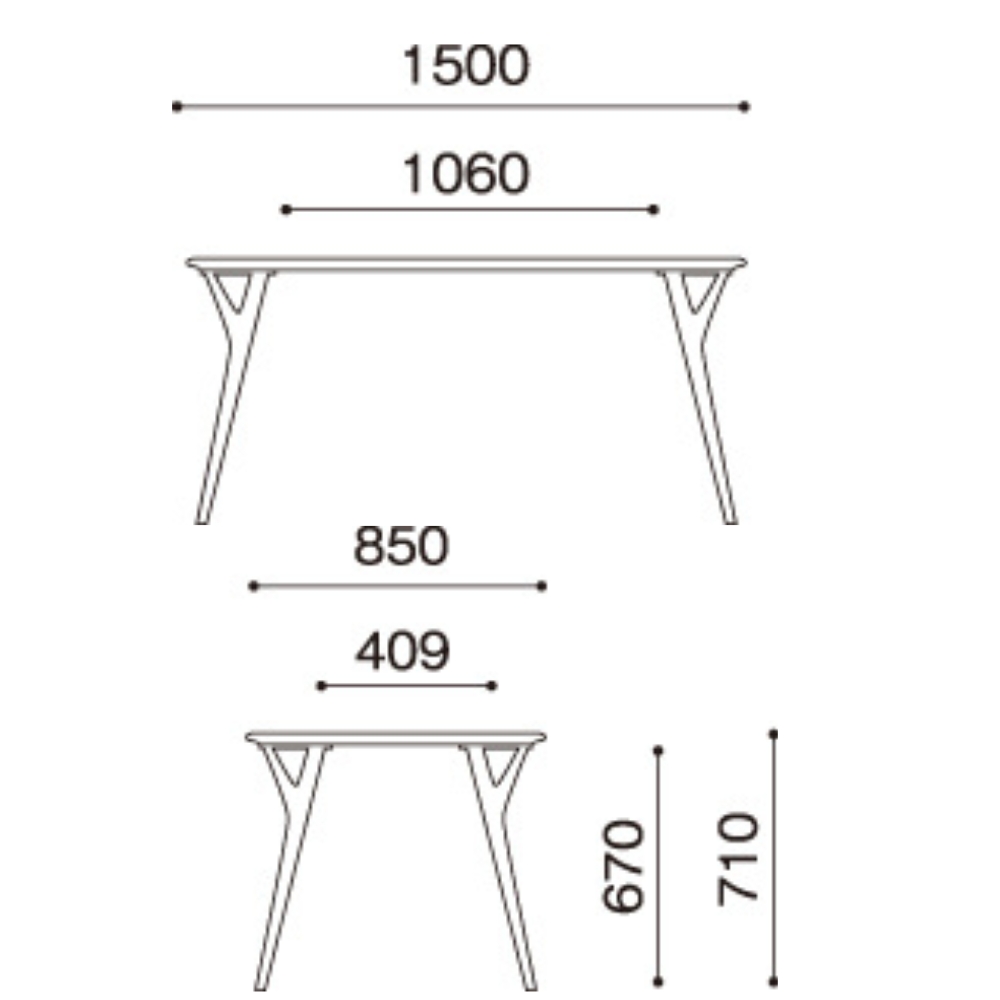 朝日木材 ボスコ ダイニングテーブル 150 天然木 ホワイトアッシュ ナチュラル テーブル 机 ダイニング リビングテーブル 家具 BOSCO おしゃれ かわいい シンプル 愛知県 豊橋市