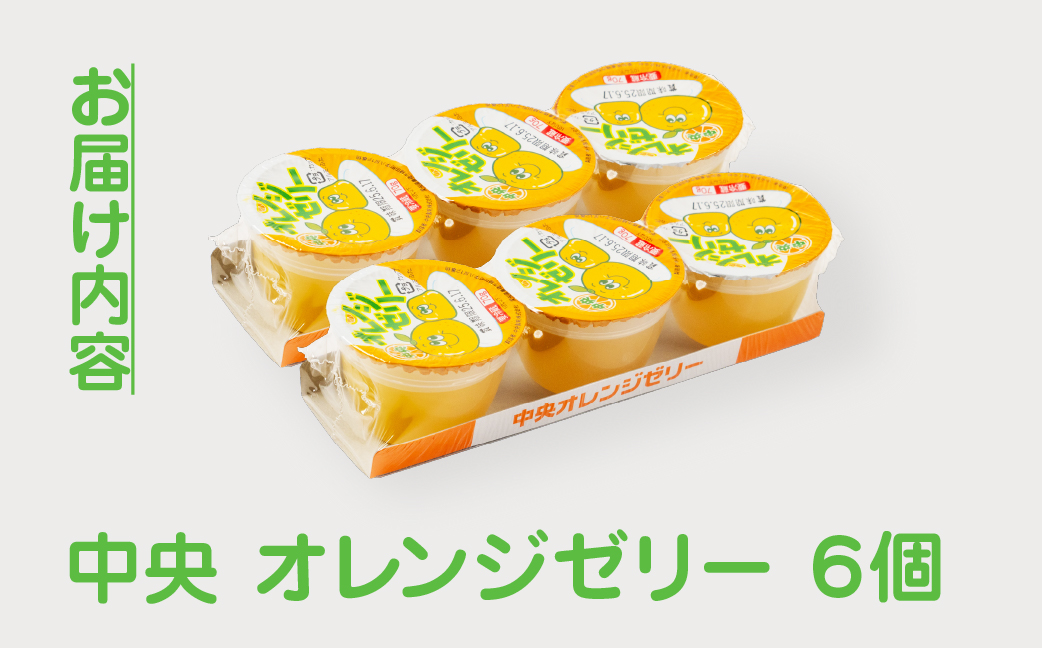 中央製乳 中央オレンジゼリー3p 6個  セット おやつ デザート おれんじ 国内製造 果汁 ロングセラー 愛知県 豊橋市