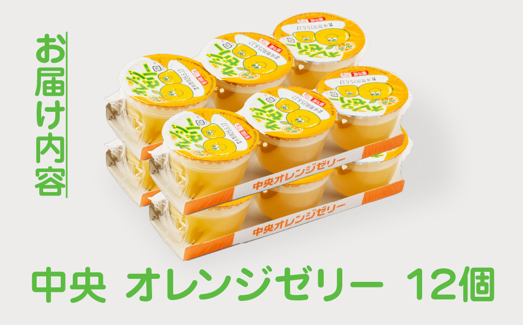 中央製乳 中央オレンジゼリー3p 12個  セット おやつ デザート おれんじ 国内製造 果汁 ロングセラー 愛知県 豊橋市