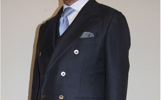 「とよはしの匠」が創るフルオーダーダブルスーツ（仮縫付フルハンドビスポーク）