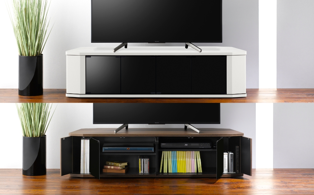 朝日木材 ラシーヌ 省スペースコーナー対応テレビボード  幅149cm ブラウン ≪RCA-1500AV-CR≫  家具 シンプル テレビボード コーナーテレビボード ローボード AVボード リビング 居間 ナチュラル カフェ おしゃれ お洒落 愛知県 豊橋市