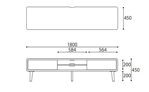 欧州の美意識を、日本の住まいへ。『BRIDGE』コレクションのテレビボード180　「ハンス・S・ヤコブセン」デザイン
