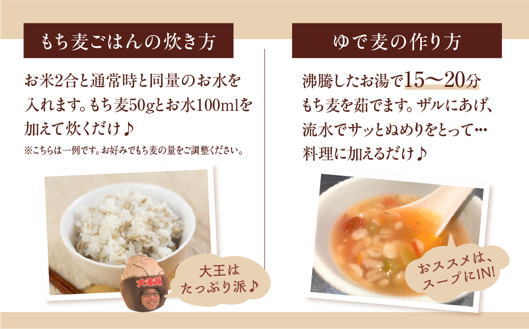 豊橋産スーパーもち麦　定期便 12回（1.8kg×12）