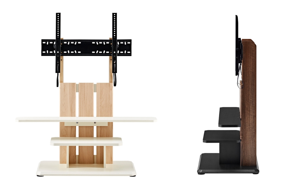 朝日木材 キャスター付きフロアスタンド690　ナチュラル×ホワイト [メーカー品番：WS-C690-NA]