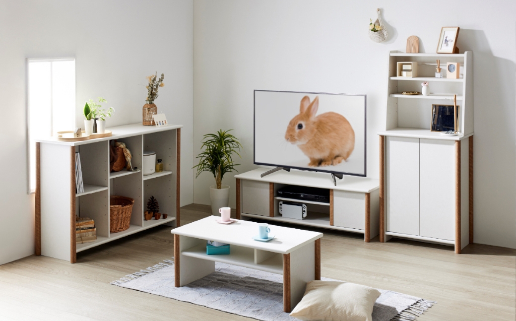 朝日木材 ノアン シェルフ ≪NOC-1460SH-WH≫ 棚 収納 収納棚 ラック インテリア 家具 韓国 ナチュラル ホワイト家具 おしゃれ かわいい シンプル 愛知県 豊橋市