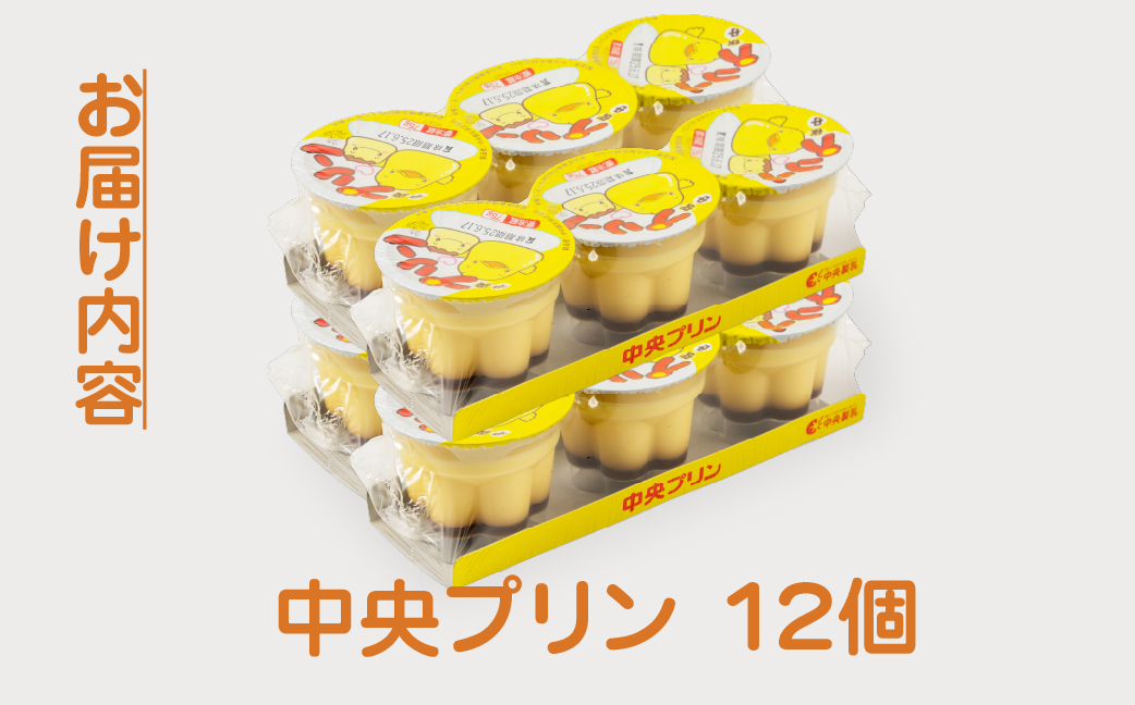 中央製乳 中央プリン3p 12個 セット こだわり なめらか おやつ デザート 定番 甘い たまご カラメルソース 厳選素材 愛知県 豊橋市