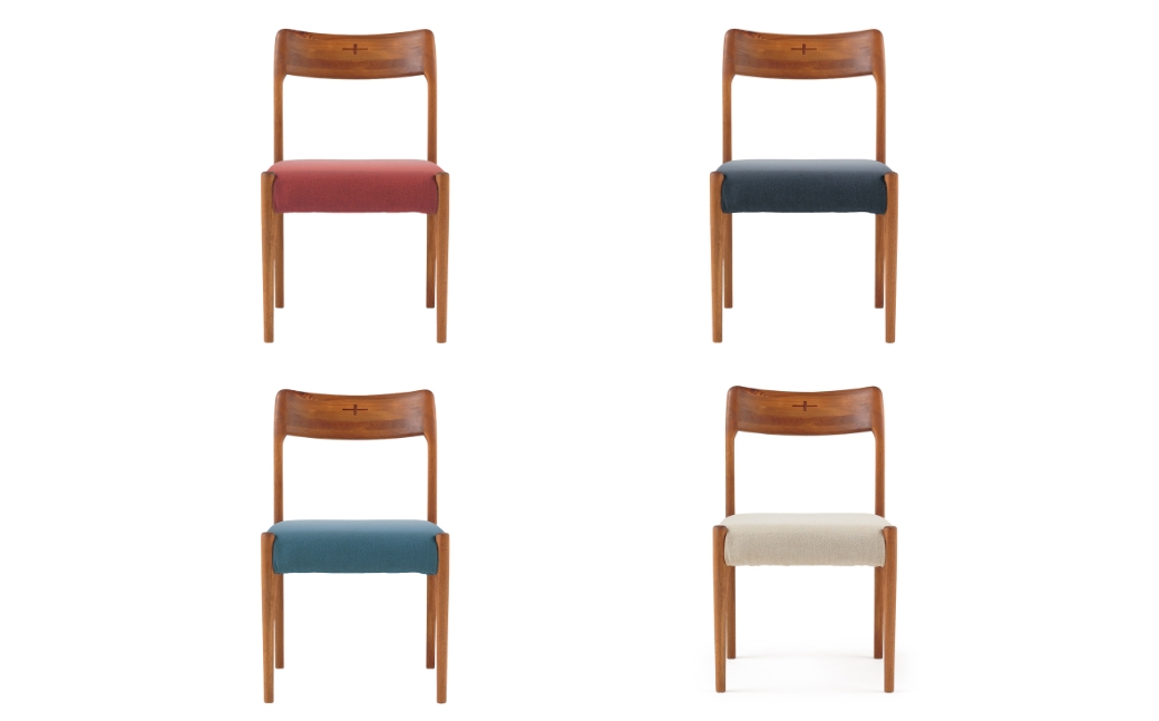 朝日木材 エッダ　ダイニングチェア30101(2脚) レッド≪DC30101S-EL0E3×2≫家具 シンプル ダイニングチェア 椅子 リビングチェア 張地 座面 イス リビング 居間 ナチュラル カフェ おしゃれ お洒落 北欧 愛知県 豊橋市