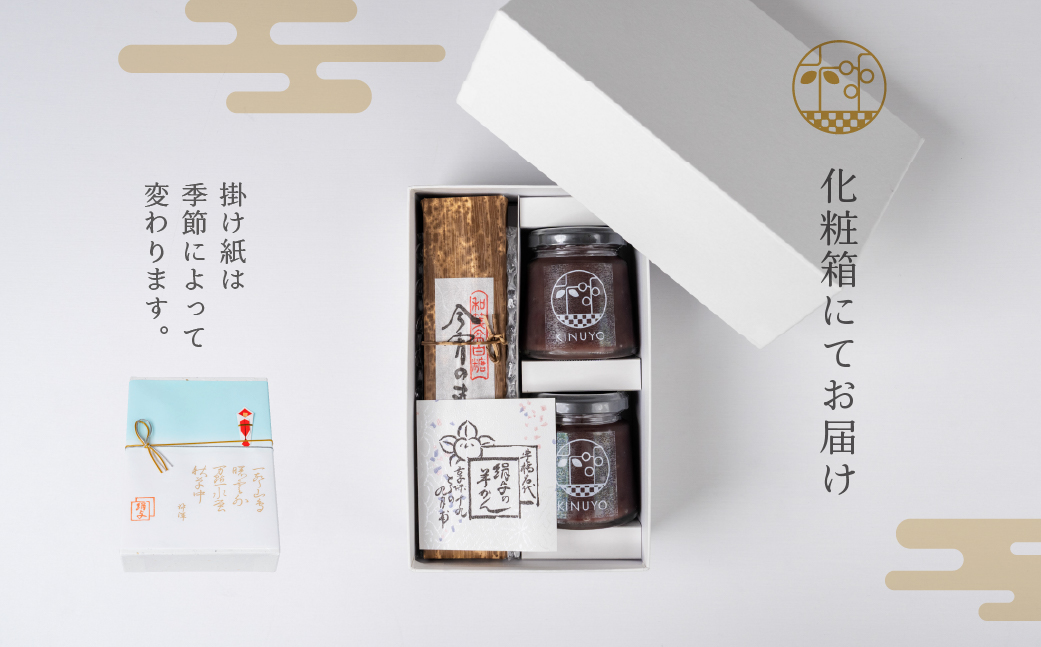 享保１９年（１７３４年）創業。『御菓子所絹与の羊かんとあんSweetセット』和菓子 スイーツ (今宵の友 1棹 / あんSweet ) 和三盆 ようかん 羊羹 羊かん 和菓子屋の命 である あんこペースト 餡子ペースト トースト バニラ 抹茶 アイス フルーツに添えても◎