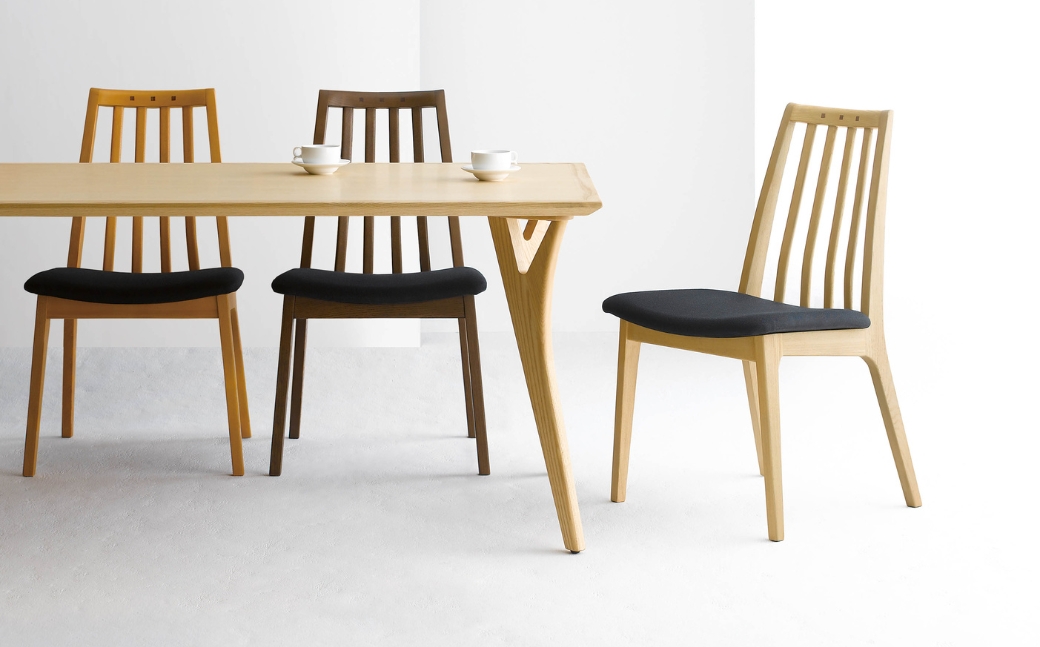 朝日木材 ボスコ ダイニングチェア 70801 2脚セット 天然木 ホワイトアッシュ ミディアムブラウン イス ダイニングチェア チェア 椅子 いす リビング 家具 BOSCO おしゃれ かわいい シンプル 愛知県 豊橋市