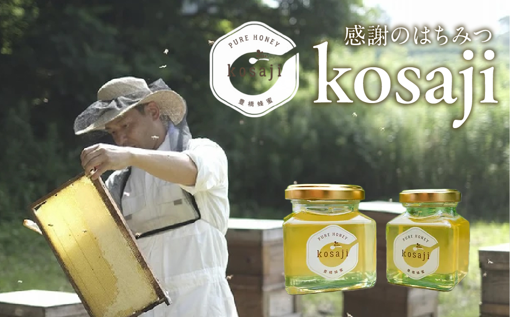 豊橋蜂蜜【kosaji】春はちみつ１５０ｇ＋１００ｇ瓶入りセット