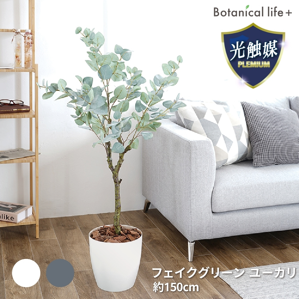 フェイクグリーン ユーカリ 150cm 光触媒加工 鉢付き インテリア 抗菌 消臭 愛知県 豊橋市 送料無料 58000円
