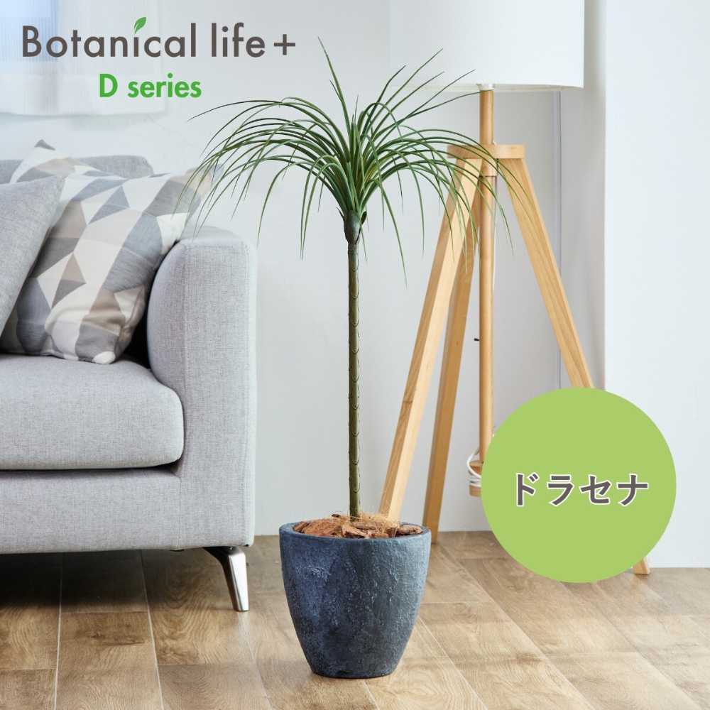 フェイクグリーン Botanical life+ Dシリーズ ドラセナ 90cm 光触媒加工 鉢付き （鉢： 石造り風 ダークロック ） インテリア 抗菌 消臭 愛知県 豊橋市 送料無料 41000円