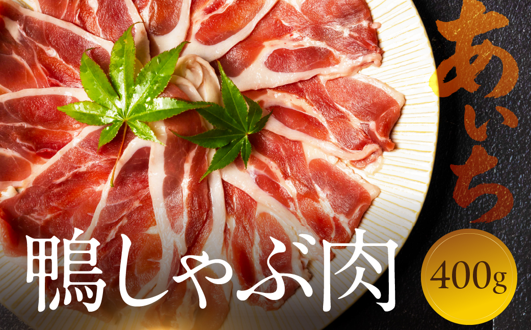 鴨肉のしゃぶしゃぶ 400g あいち鴨肉 堪能 スライス肉 かも ご当地 国産 鴨 合鴨 鍋料理 鍋 もつ鍋 牛もつ を取り扱う 人気 鳥市精肉店 10000円 豊橋市