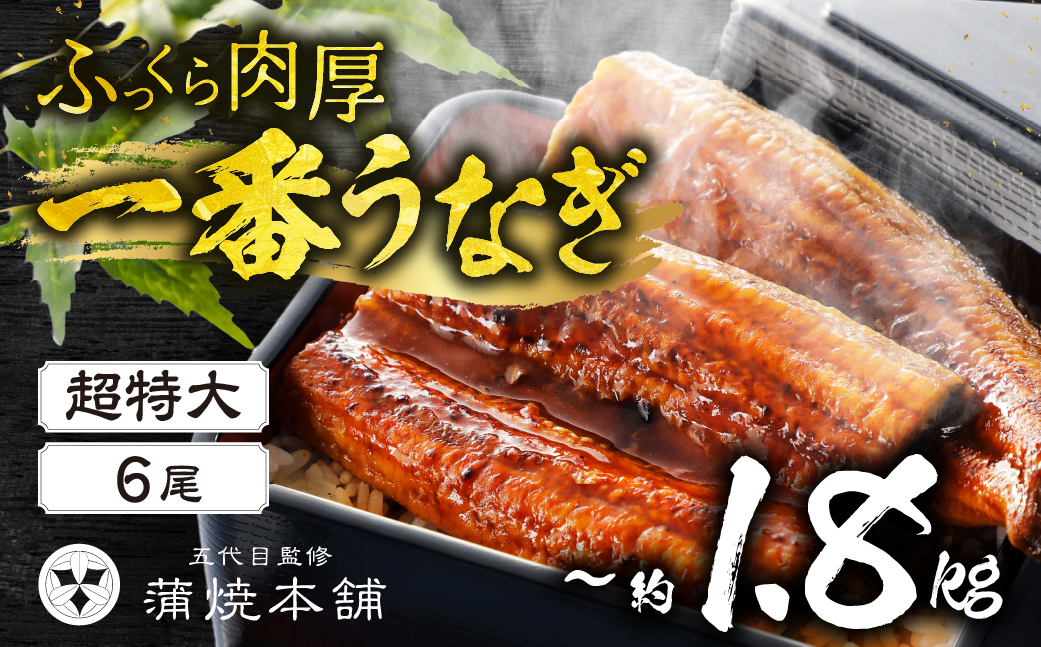 ふっくら肉厚！『一番うなぎ』 超特大 6尾 国産うなぎ蒲焼