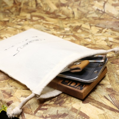 oka-d-art　黒皮鉄板 メスティン用 コットン袋6点セット 厚さ4.5mm×85×140