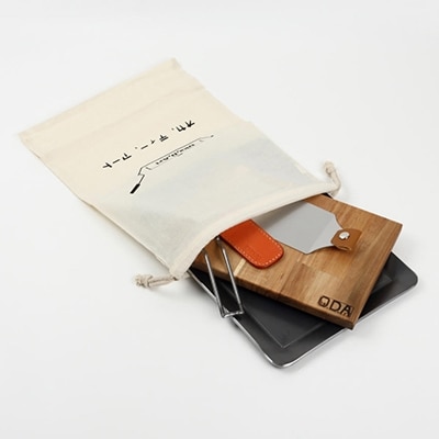 oka-d-art 黒皮鉄板 A4サイズ コットン袋付き6点セット 厚さ4.5mm×220×305