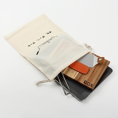 oka-d-art 黒皮鉄板 A4サイズ コットン袋付6点セット 極厚6mm×220mm×305mm