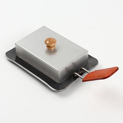 oka-d-art 黒皮鉄板 B6-Lタイプ ステンレス蓋6点セット 厚さ4.5mm×140×190