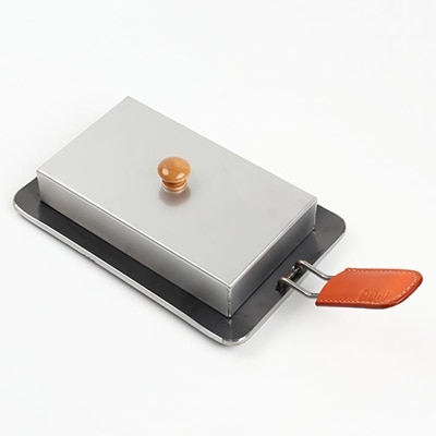 oka-d-art 黒皮鉄板 250×165用 ステンレス蓋付6点セット 極厚6mm×250×165