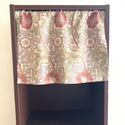 ウィリアムモリス　カフェカーテン(ピンクアンドローズ)