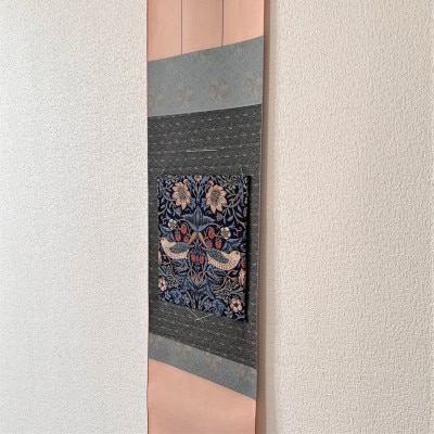 ウィリアムモリス壁掛け 色紙掛軸セット (いちご泥棒)