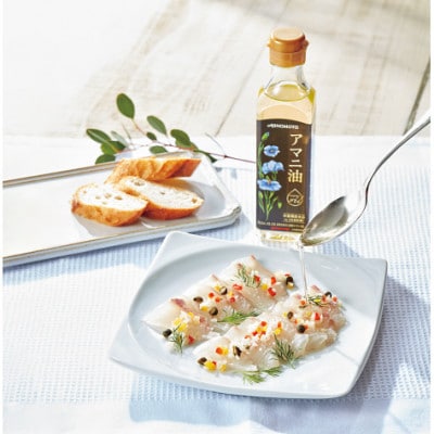 【残暑お見舞い　のし付き】味の素　えごま油180g×2本＆アマニ油180g×3本ギフト