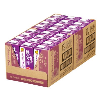 1日分の鉄分　豆乳飲料　プルーンmix　200ml　24本セット×2ケース