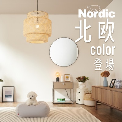 【ハナロロ】 ビーズクッション ペットクッションSカバー付 30L(モカ)