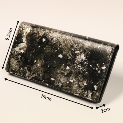 京都レザー　長財布　【粋:銀色】