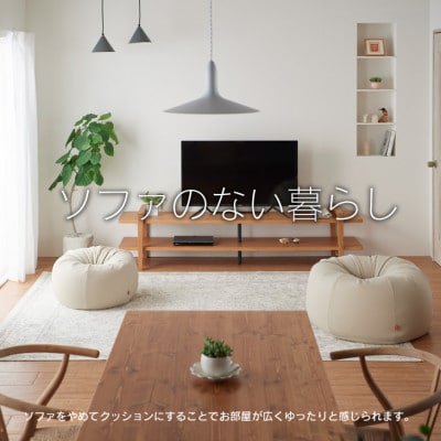 ハナロロのビーズクッション おっきいオニオン170リットル ニットカバー付(モカ)