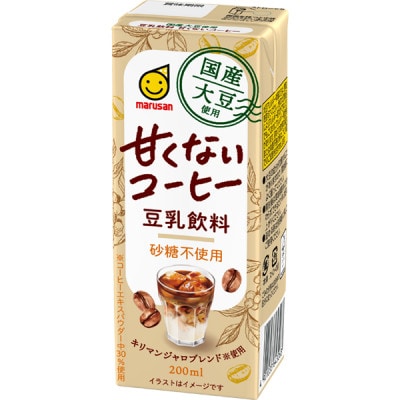 国産大豆使用 豆乳飲料 甘くないコーヒー 200ml×24本 1ケース