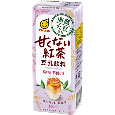 国産大豆使用　豆乳飲料　甘くない紅茶 200ml×24本　1ケース