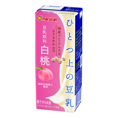 ひとつ上の豆乳　豆乳飲料　白桃　200ml×24本