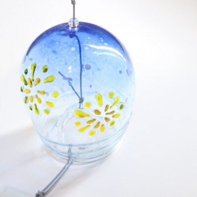 【数量限定】ガラス風鈴(花火)　岡崎ガラス工房 葵