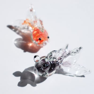 【数量限定】金魚 2色セット　岡崎ガラス工房 葵
